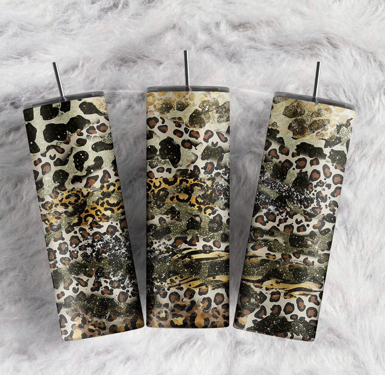 African, ethnic cheetah print tumbler