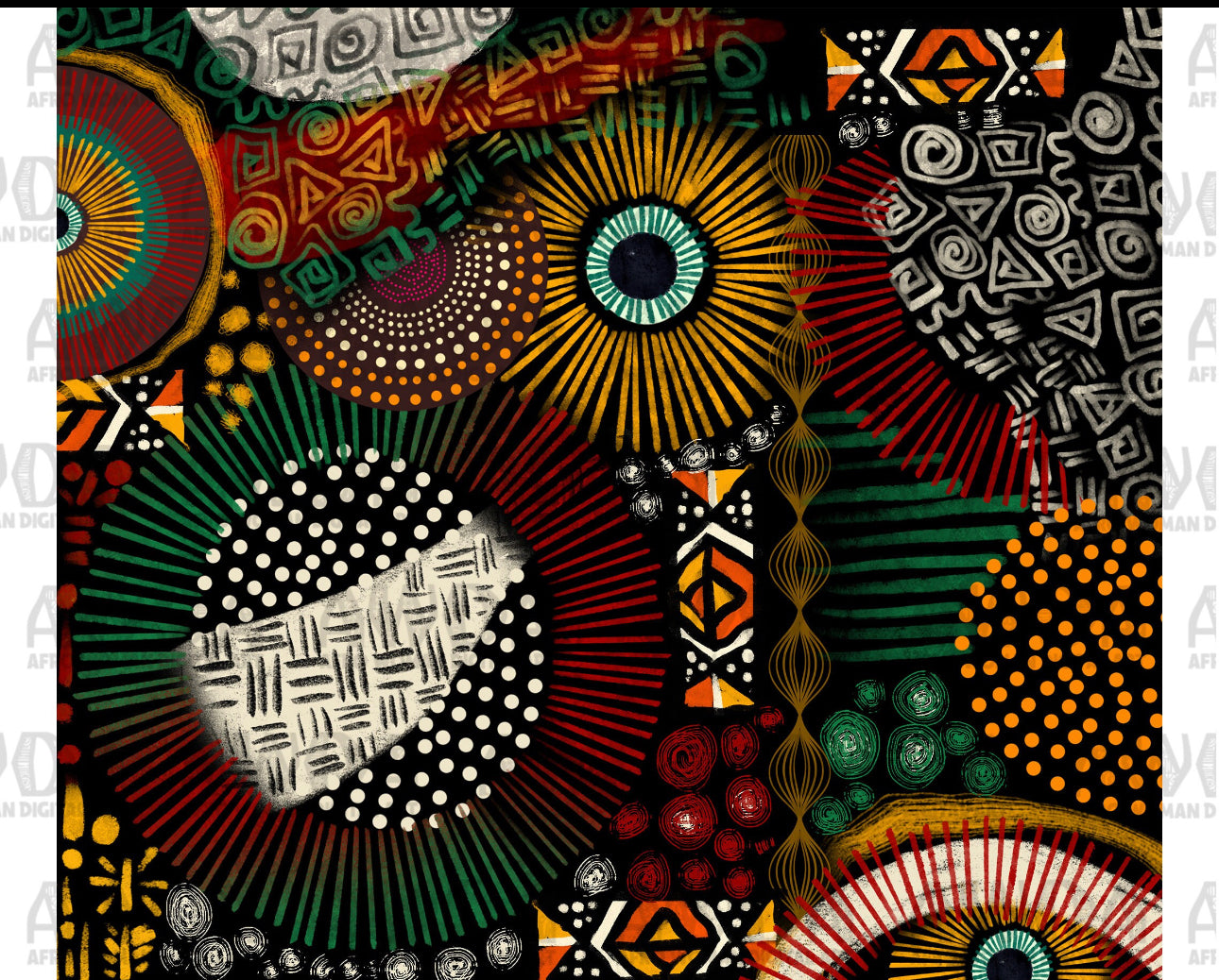 African ethnic print tumbler