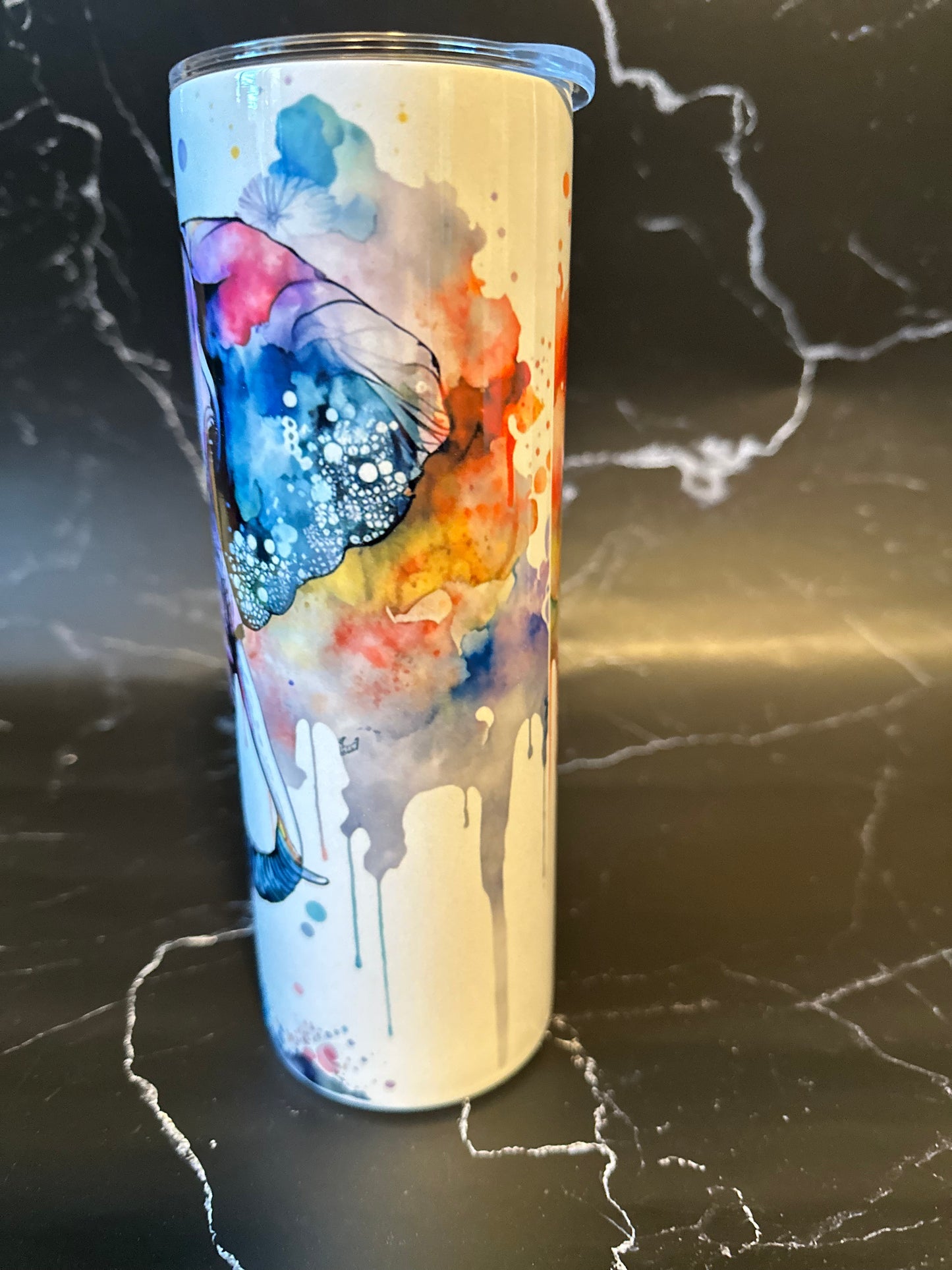 Watercolor elephant insulated tumbler