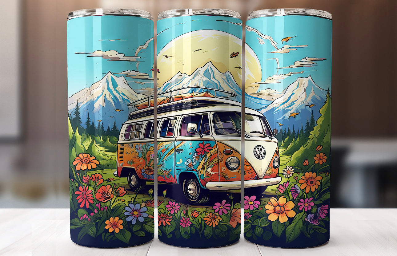 VW hippie bus tumbler 20oz tumbler
