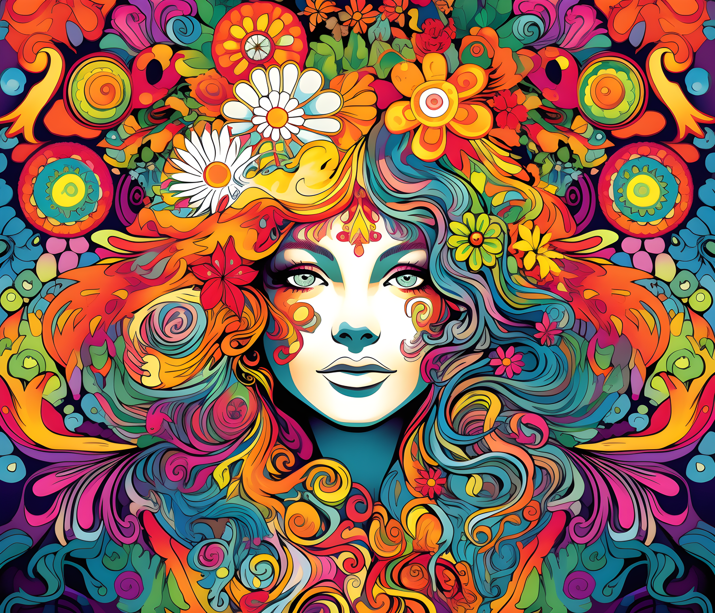 Psychedelic Hippie tumbler