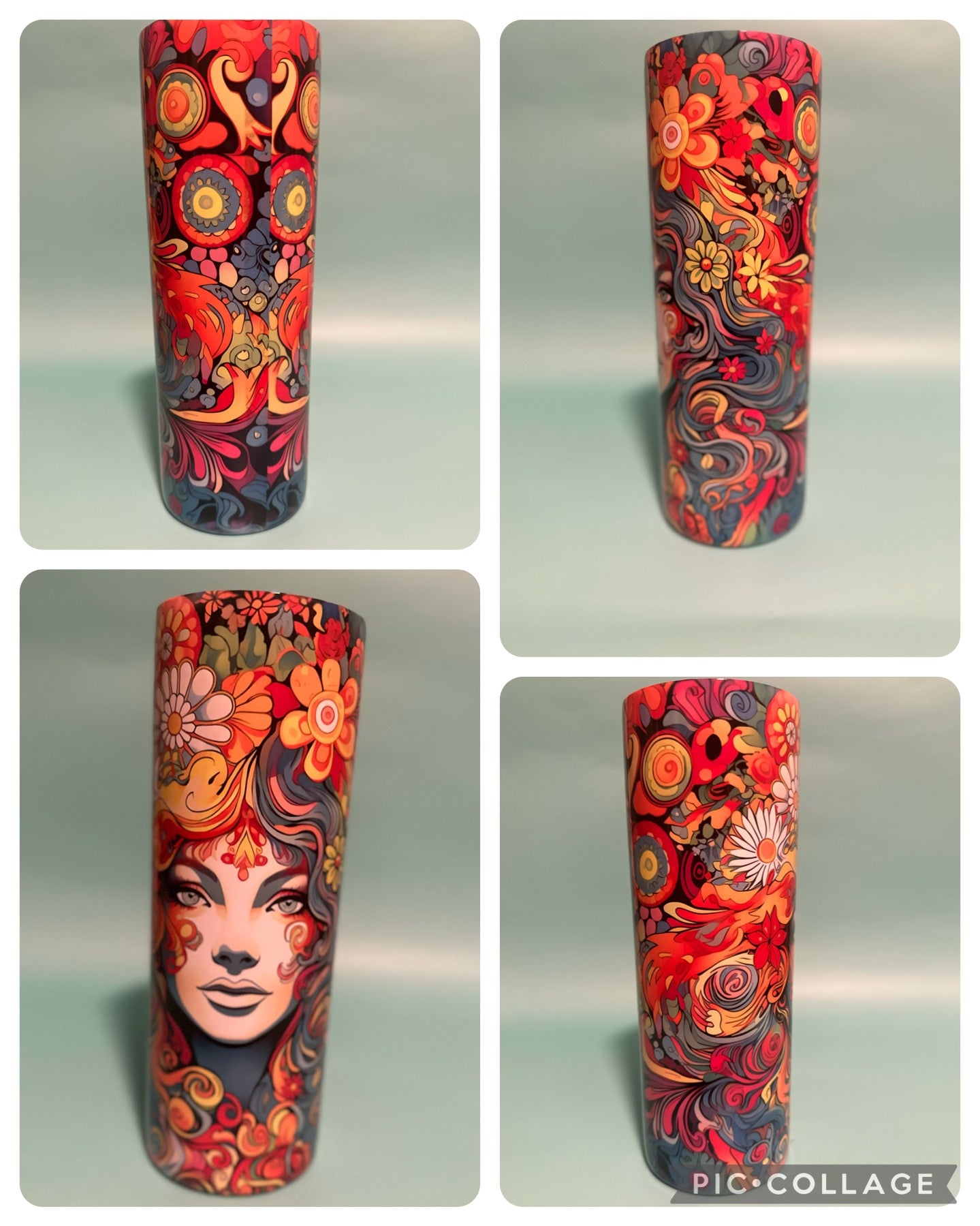 Psychedelic Hippie tumbler