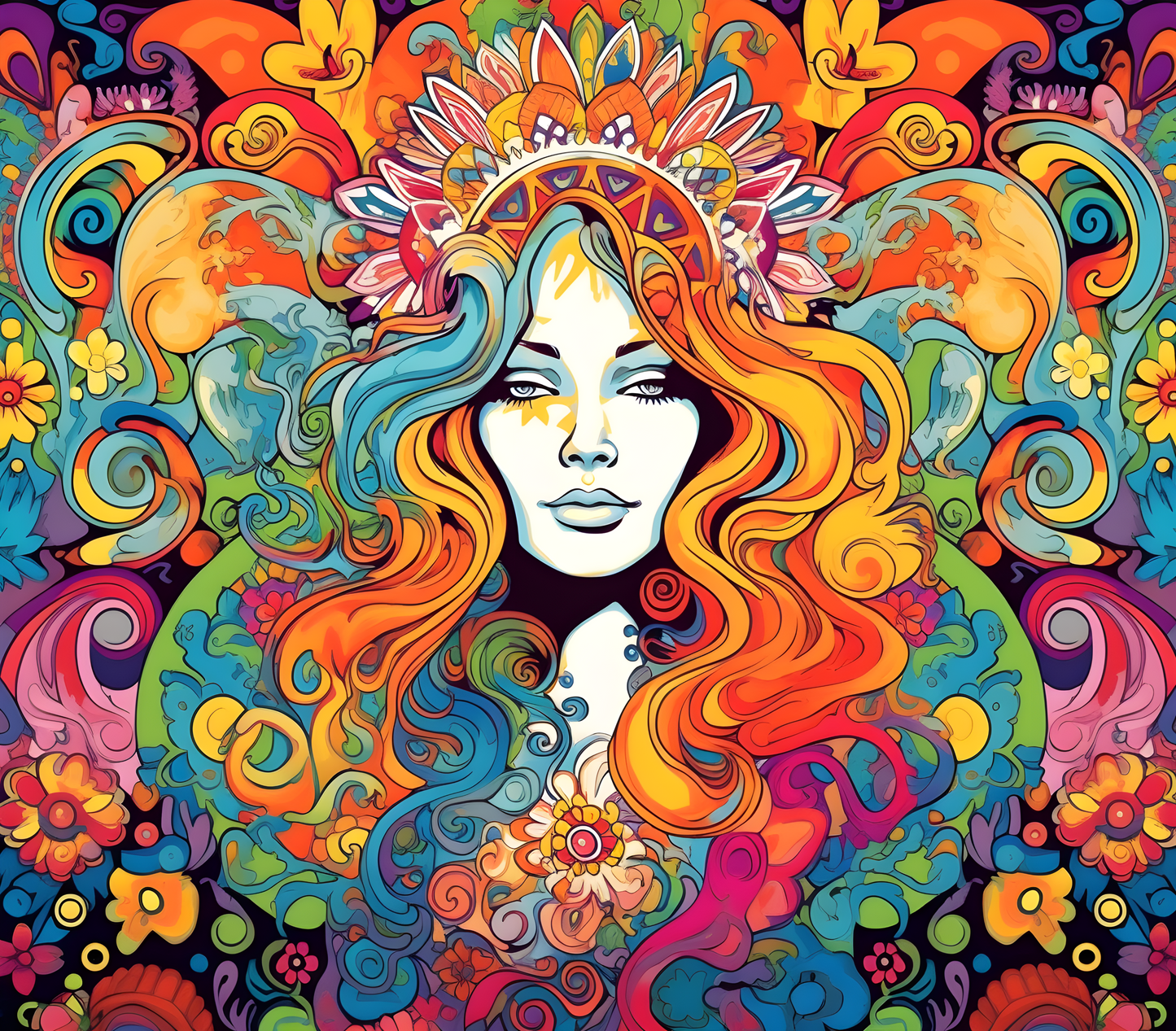 Hippie girl retro tumbler