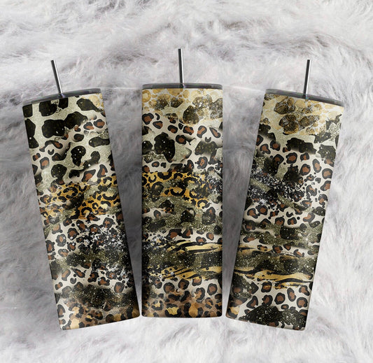 African, ethnic cheetah print tumbler