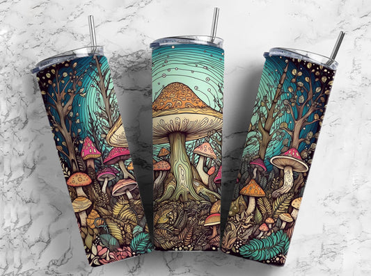 Boho mushroom tumbler