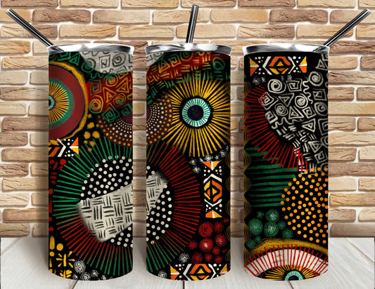 African ethnic print tumbler