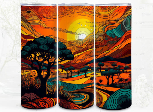 Scenic landscape tumbler 20oz insulated tumbler