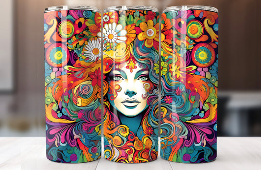 Psychedelic Hippie tumbler