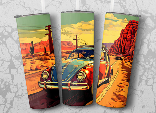 VW bus retro design tumbler