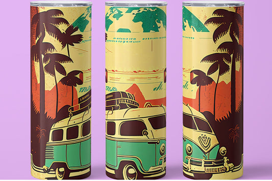 Vintage retro hippie bus